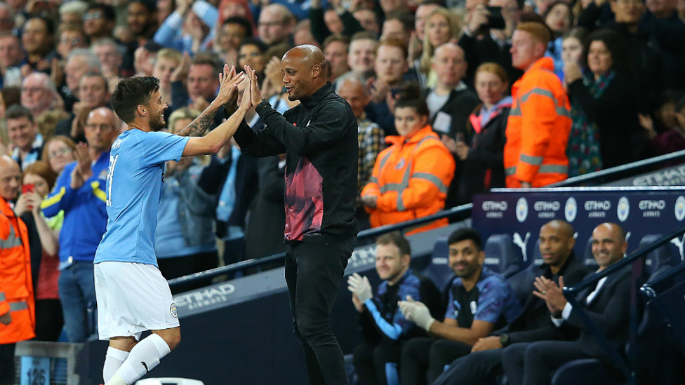 JOB DONE : David Silva departs early with Saturday's Premier League fixture in mind