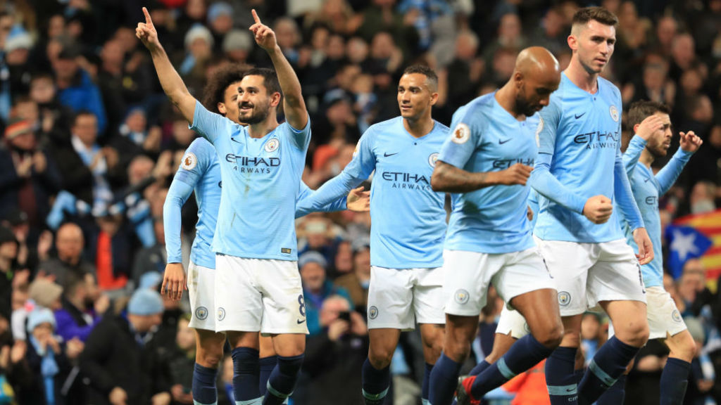 THREE AND (NOT THAT) EASY : Gundogan produced a fine finish for City's third