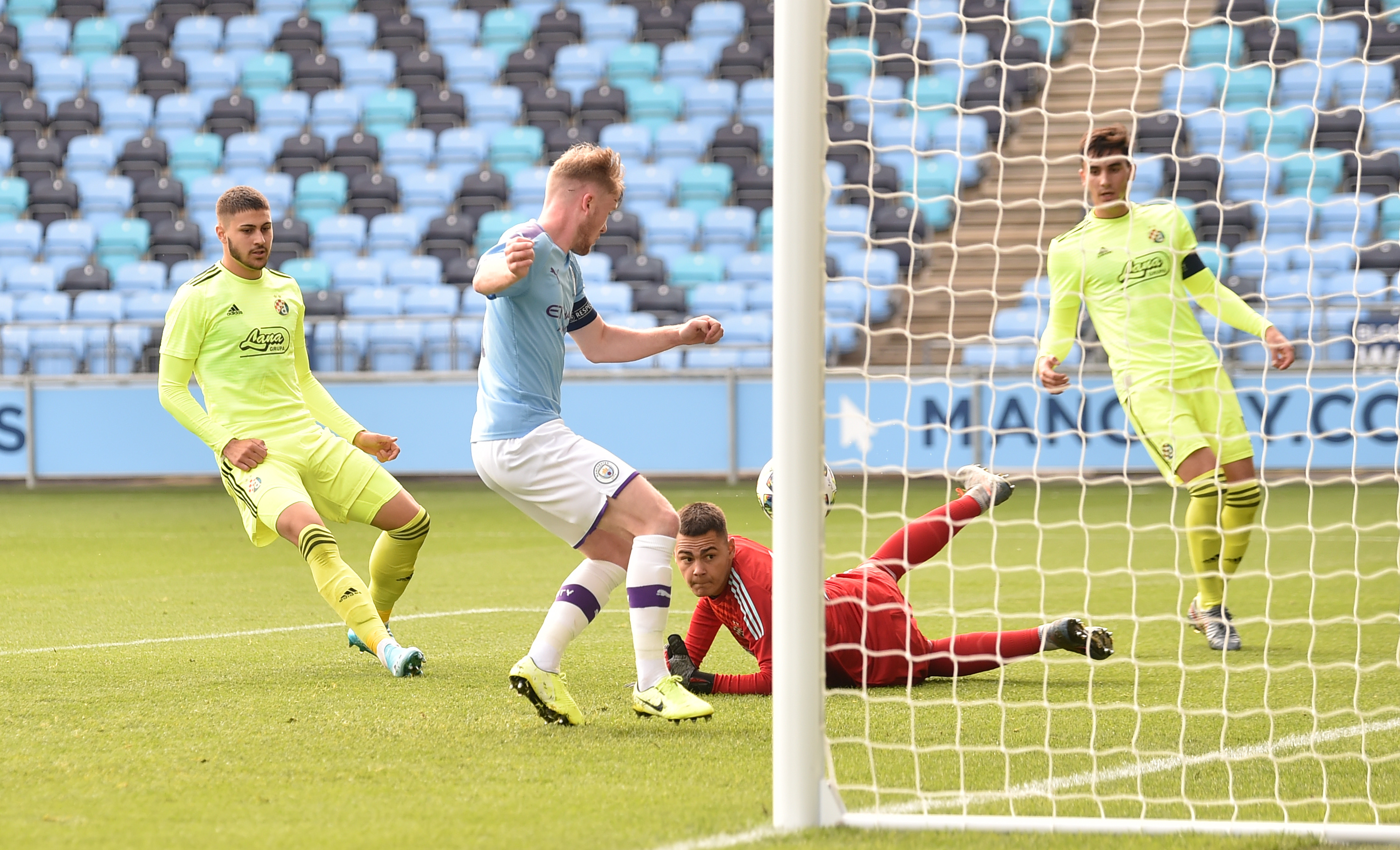 ON TARGET : Tommy Doyle strikes to fire City ahead