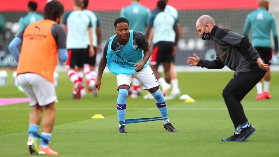 UP TO SPEED: Raheem gets ready for action!