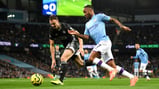 DANGERMAN: Sterling looks to get through on goal early on.