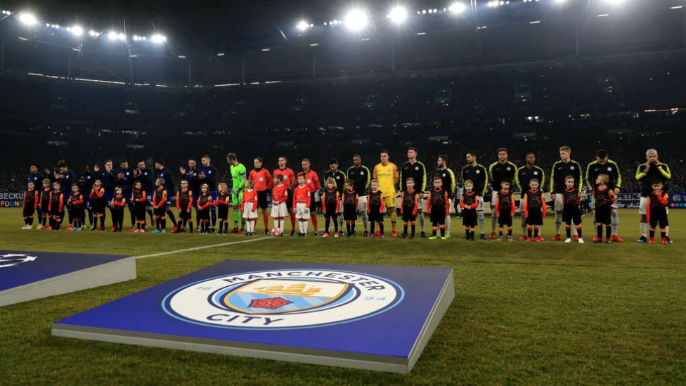 Manchester City line-up against Schalke in the UEFA Champions League