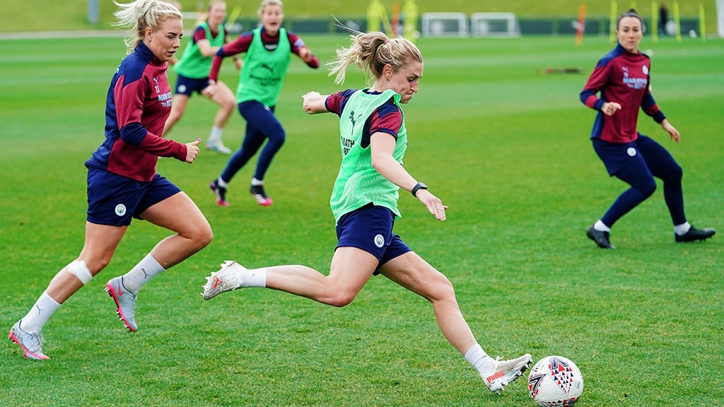 STRIKE: The shots start flying in during the training match.