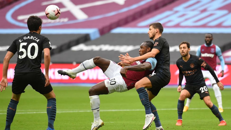 BLOW: Michail Antonio scores for the hosts