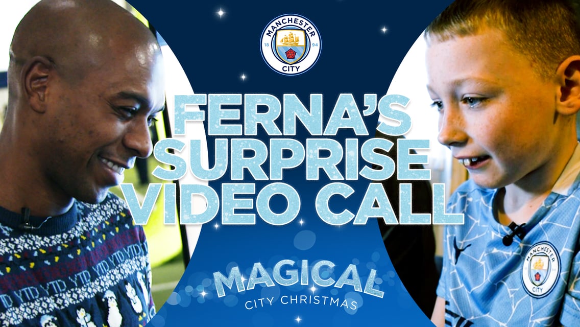 Magical City Christmas: Fernandinho surprises youngster recovering from heart surgery