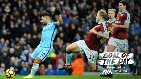 Goal of the Day: Aguero v Burnley 2017 