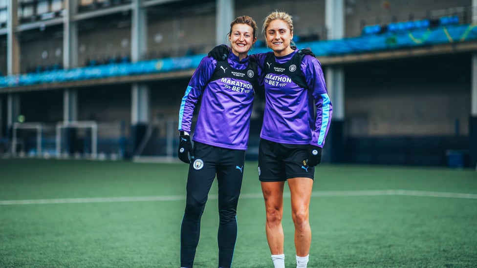 WHITE HOUGHT : Ellen White and Steph Houghton are close friends off the pitch