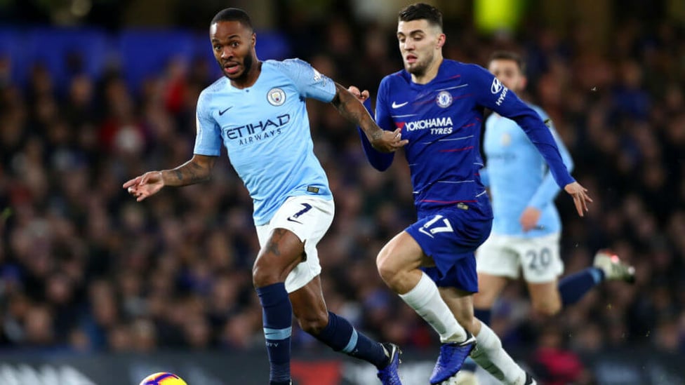 RACING CLEAR : Sterling shows his pace early on