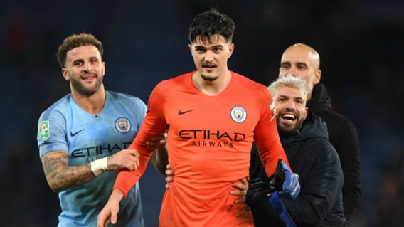 ORANGE CRUSH: Sergio Aguero and Kyle Walker hail 'keeper Aro Muric