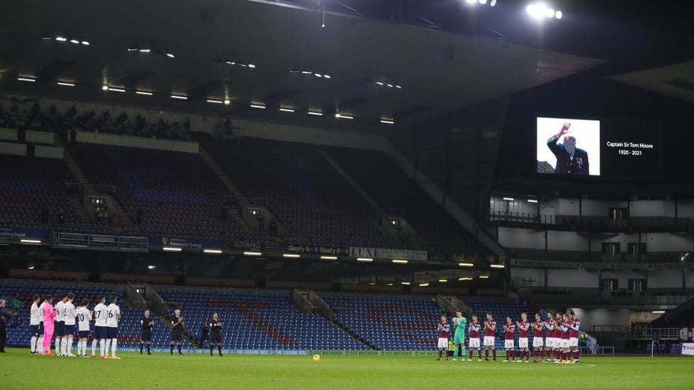 REMBERING A HERO : Both teams pay their respects to national treasure, Captain Sir Tom Moore after his passing this week.