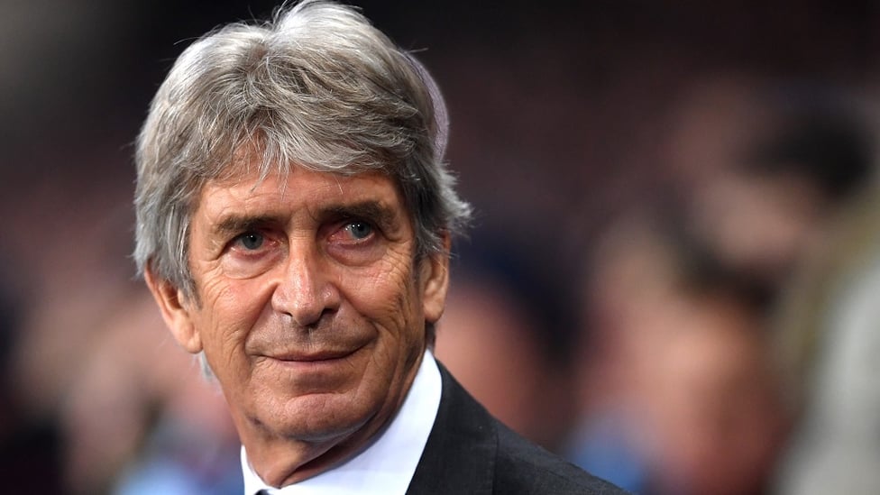 THIS CHARMING MAN : Manuel Pellegrini received a warm welcome on his return to the Etihad