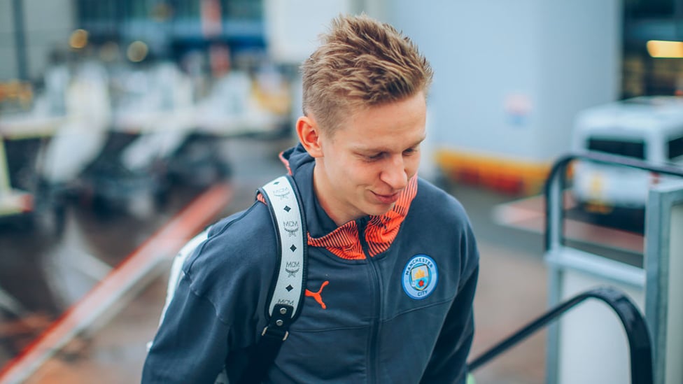 BACK IN BUSINESS : A fit-again Oleks Zinchenko was also part of our travelling squad