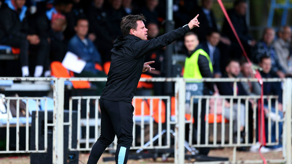 INSTRUCTIONS: Paul Harsley on the sideline against Shakhtar Donetsk.