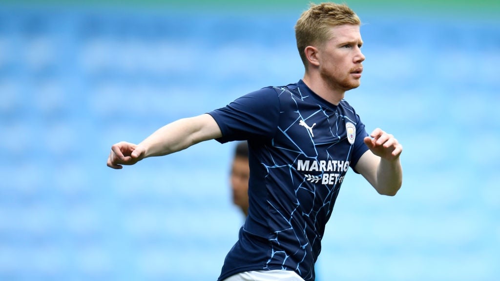 GET LOOSE: De Bruyne gets himself ready for the challenge ahead.