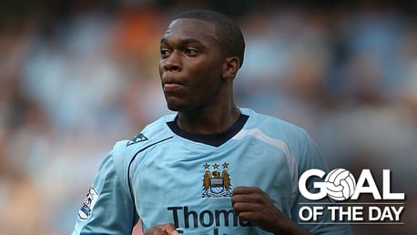 STURRIDGE: The then-18 year old rifled the ball home in the 65th minute to give City the lead against West Ham in 2008.