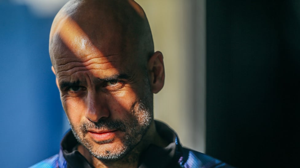 MATCH READY : A focused Pep Guardiola.