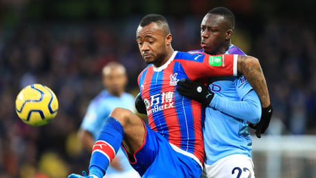 BATTLE: Benjamin Mendy challenges Jordan Ayew for possession