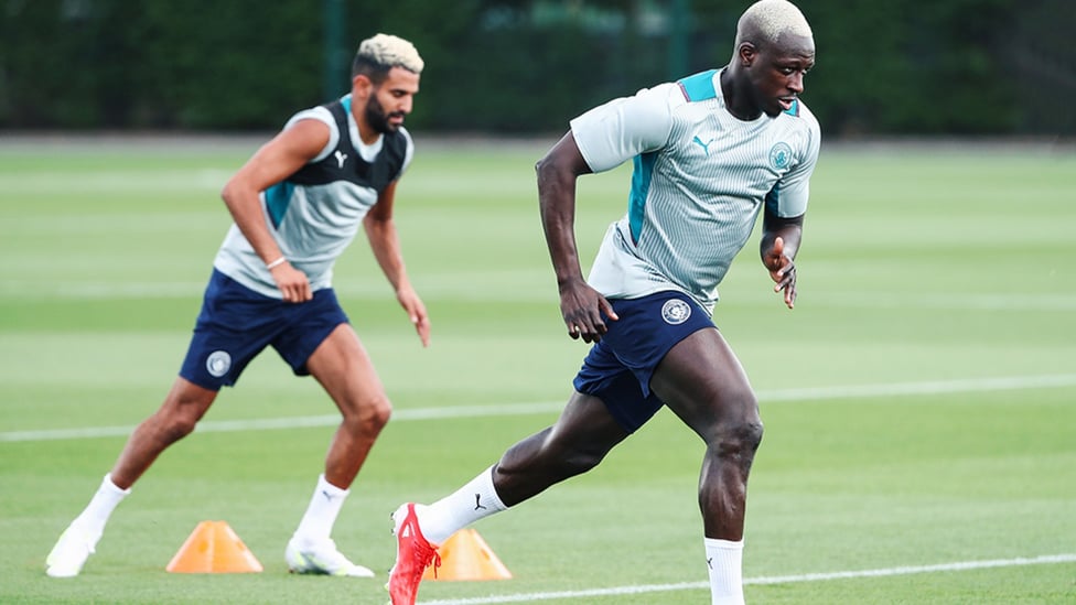 DYNAMIC DUO: Mahrez and Mendy accelerate into space