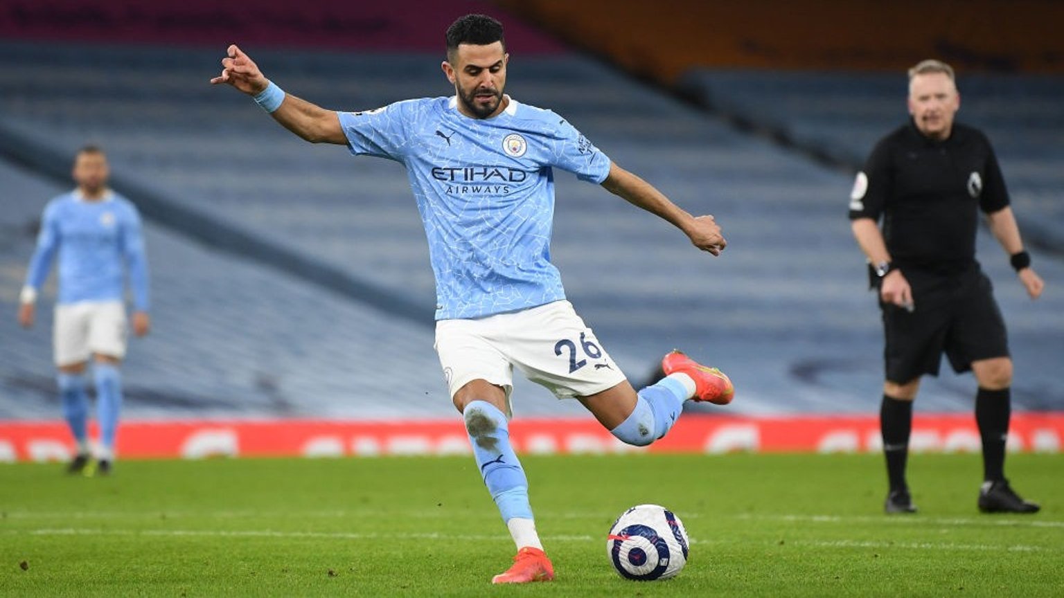 GOALS GALORE: Mahrez grabs his second and City's fourth