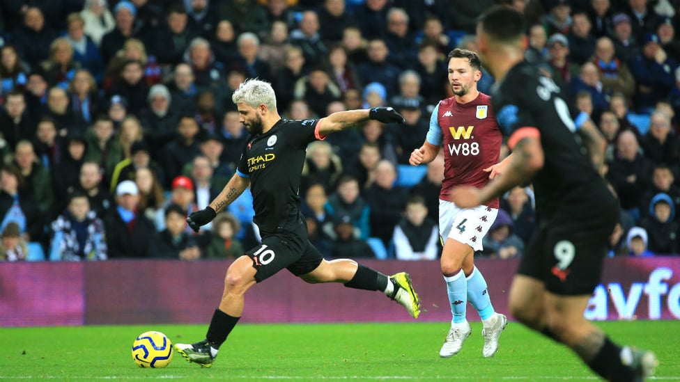 LETHAL WEAPON : Sergio Aguero lets fly for City's third goal