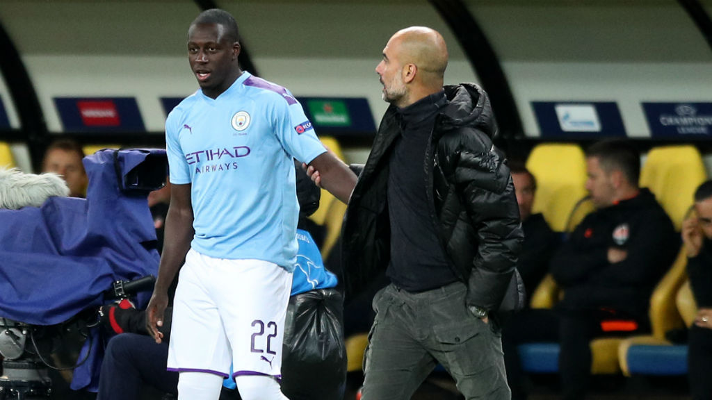 BACK IN BUSINESS : On a night of numerous positives Benjamin Mendy made a welcome return to action as a late substitute