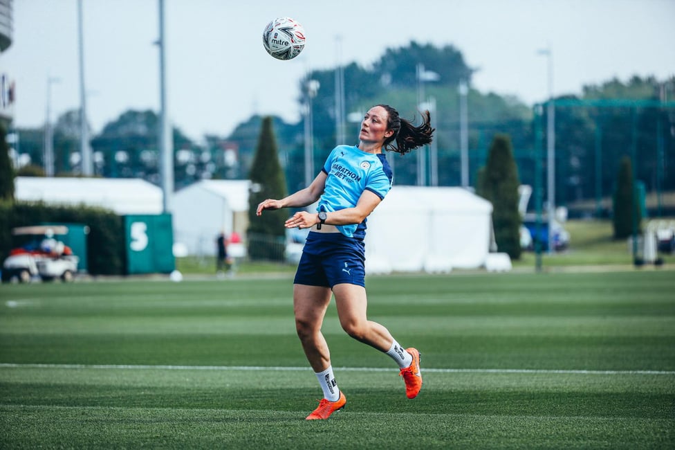 ON THE BALL: Megan works on her skills