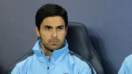 WATCHING BRIEF: Mikel Arteta casts a careful eye over proceedings