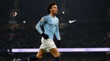 GOLDEN GLOW: Leroy Sane celebrates after his crucial goal