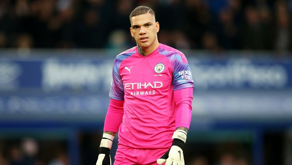 NOT HAPPY : Ederson annoyed after the Toffees' leveller