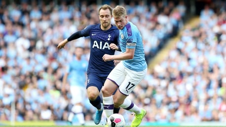 ORCHESTRATOR: Kevin de Bruyne patrols City's midfield.