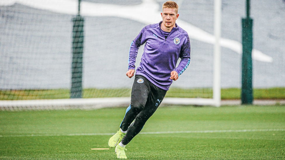 MOVING ON UP : Our Belgian midfield maestro goes through his paces