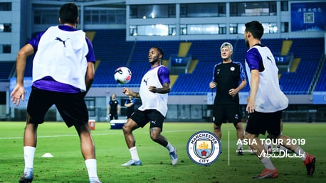 OPEN TRAINING: The players have had their first session on this year's Asia Tour.