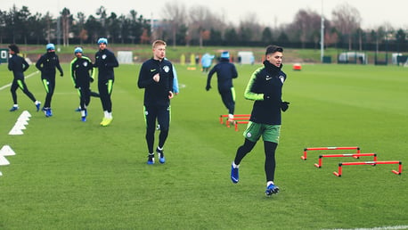 GOOD TO BE BACK: Kevin De Bruyne in the training.