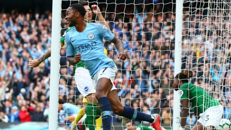 STERLING FINISH: It's that man Raheem again! His tap-in put City ahead