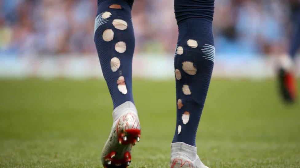 TURBO CHARGED : Kyle Walker's unique sock style on show again!