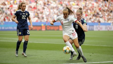 IN ACTION: Georgia Stanway made her World Cup debut against Scotland.