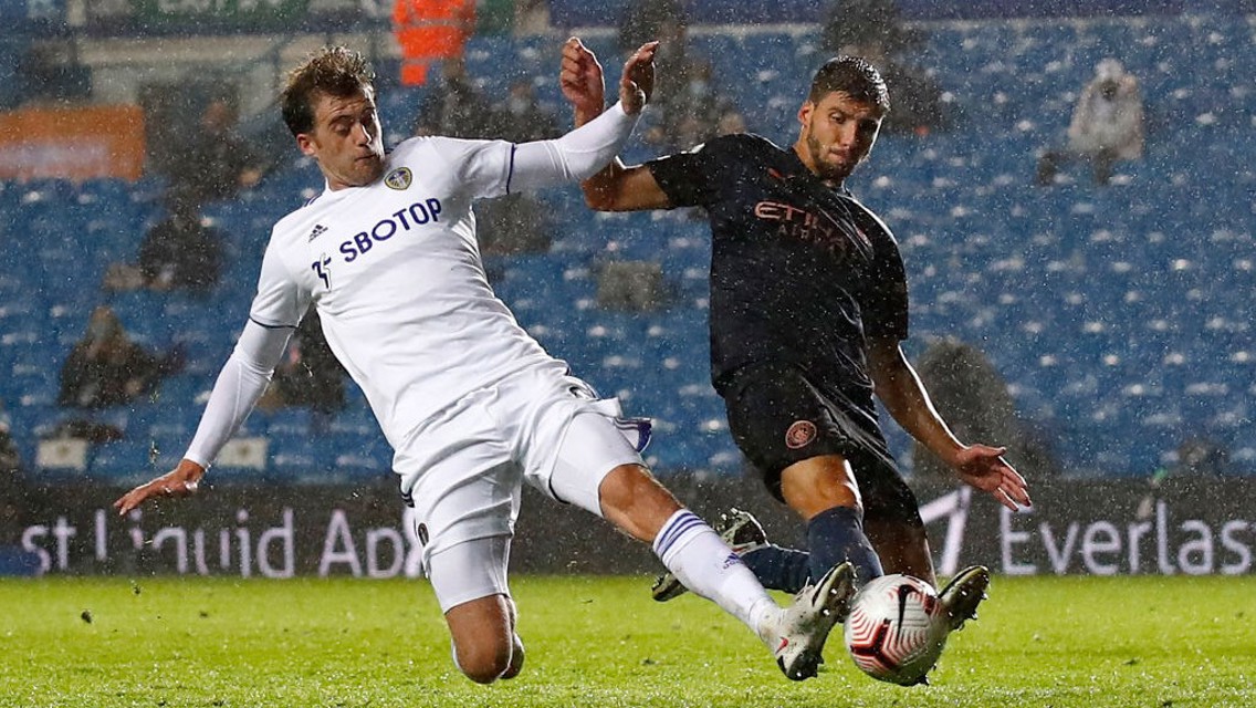 COMMANDING PRESENCE: Rúben Dias gets stuck in