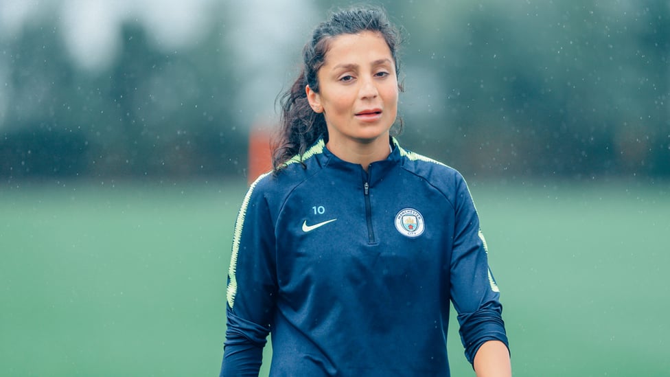 STRIKING FEAR : Nadia looks focused as we prepare for the new season