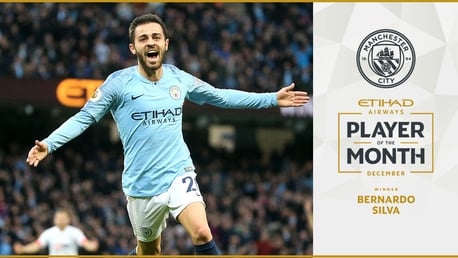 Bernardo voted Etihad Player of the Month