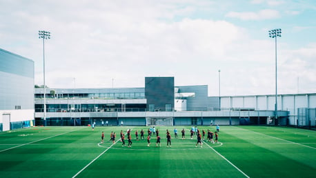 TRAINING: Gearing up for the Champions League.