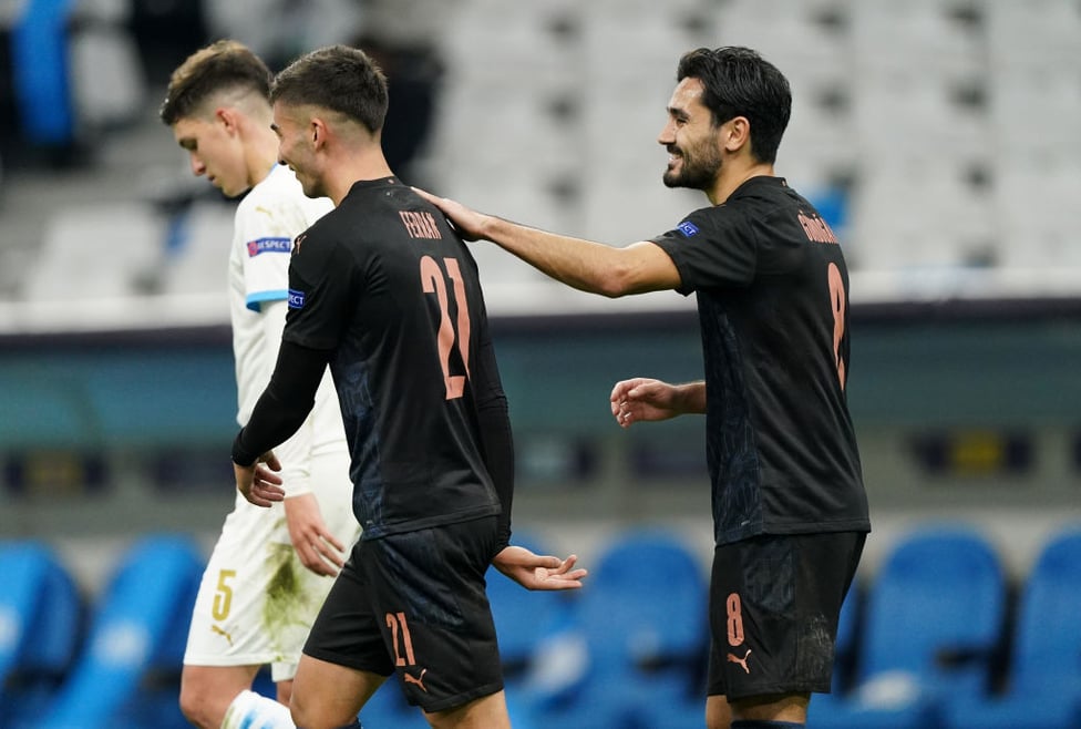 LEAD DOUBLED  : Ilkay celebrates his strike 