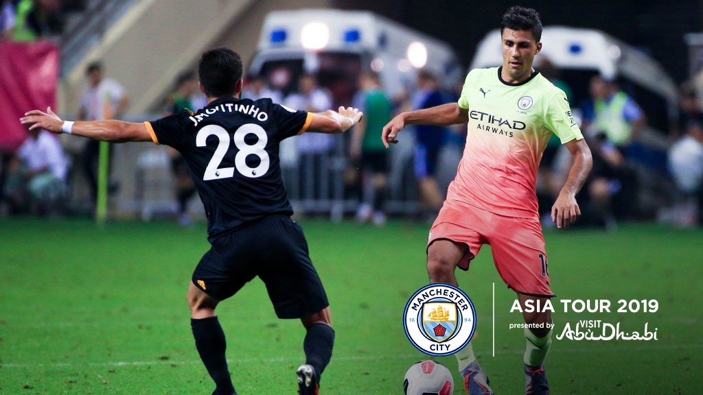 ON THE BALL: Rodri in action against Wolves.