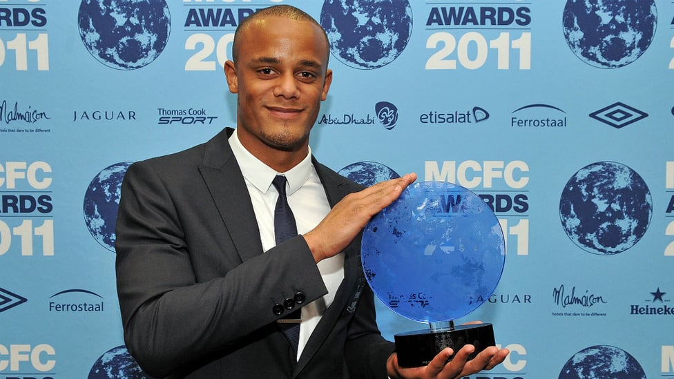RECOGNISED : Kompany is named City player of the year in 2011