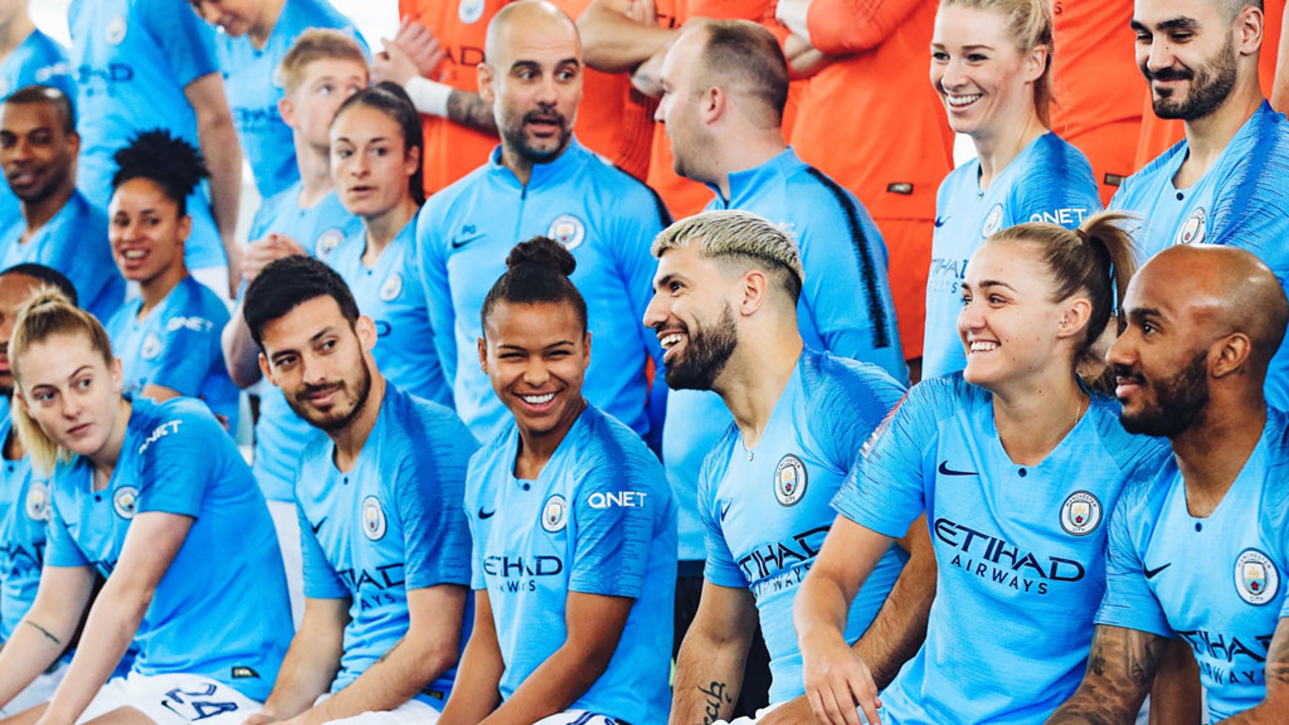 CENTRE STAGE: Nikita Parris and Sergio Aguero have every reason to smile given their superb form