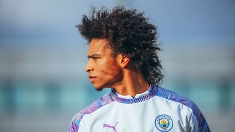 FOCUS TIME: Sane prepares for another training drill as he steps up his recovery