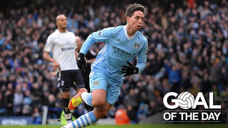 SAM I AM: Nasri scores a stunner v Tottenham