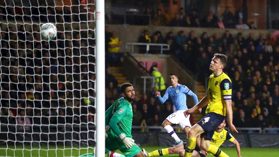 GOAL! Joao Cancelo's shot takes a deflection and sailes past the keeper