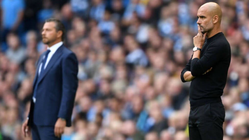 DUGOUT VIEW : The two managers watch on