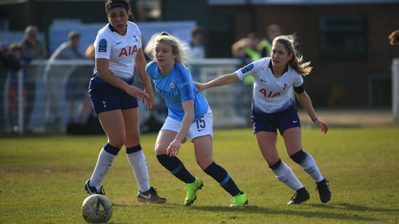 ACTION SHOT: Lauren Hemp bags our second of the afternoon.