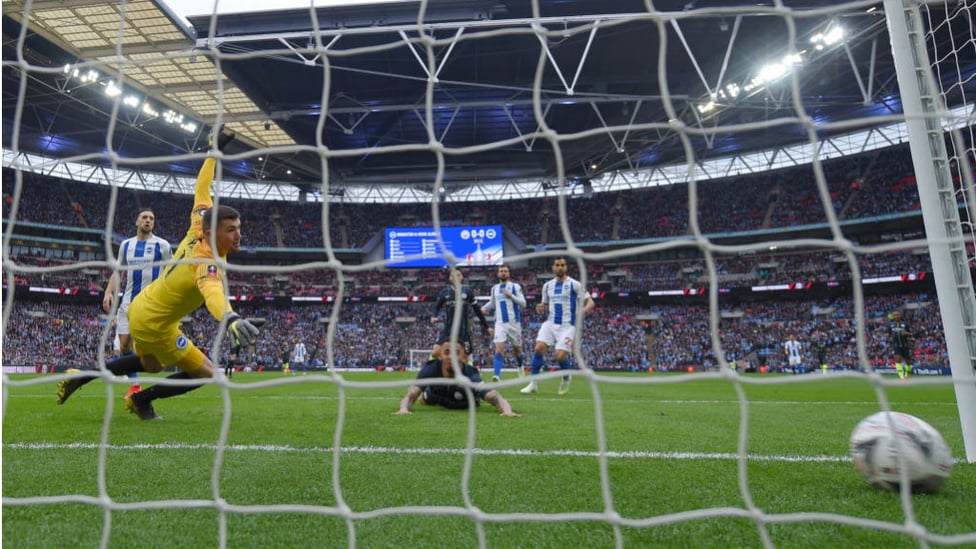 GIFT OF THE GAB : Brazilian striker Gabriel Jesus strikes early for City against Brighton